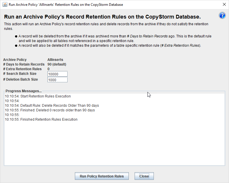 ArchiveRunRetentionRulesDialog