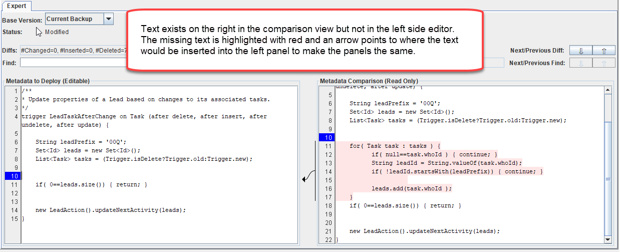 MetadataCompareDeletion
