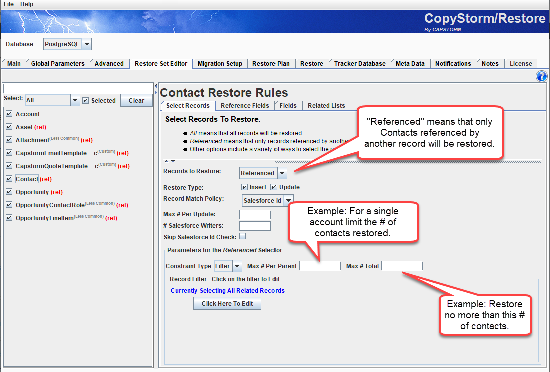 RestoreReferenceRecords