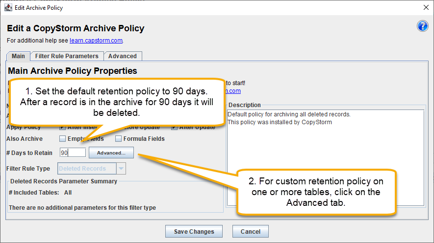 ArchiveDefaultRetentionPolicy