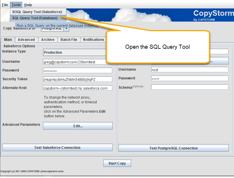 OpenSQLQueryTool
