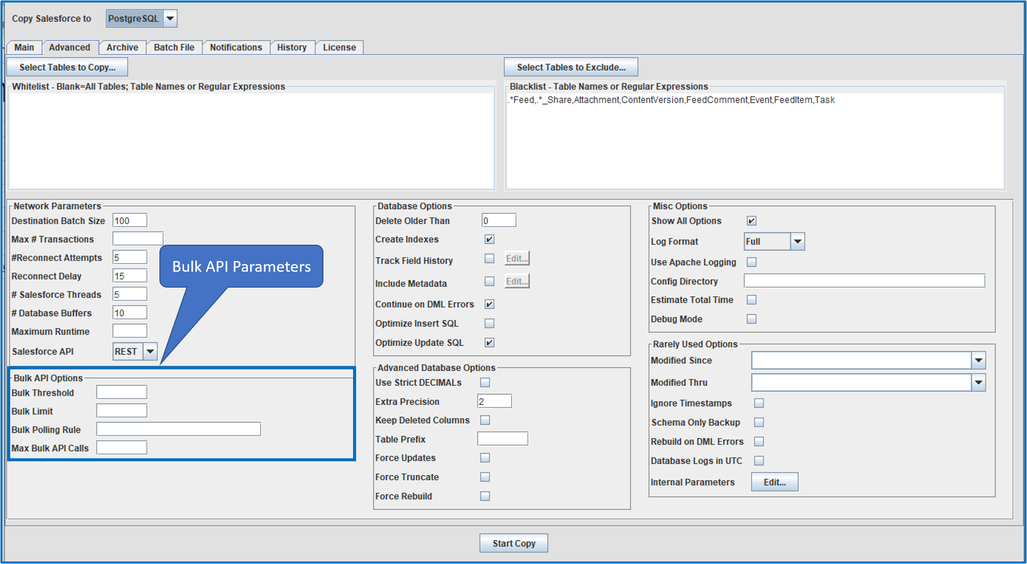 Bulk API Parameters - Capstorm Learning Center