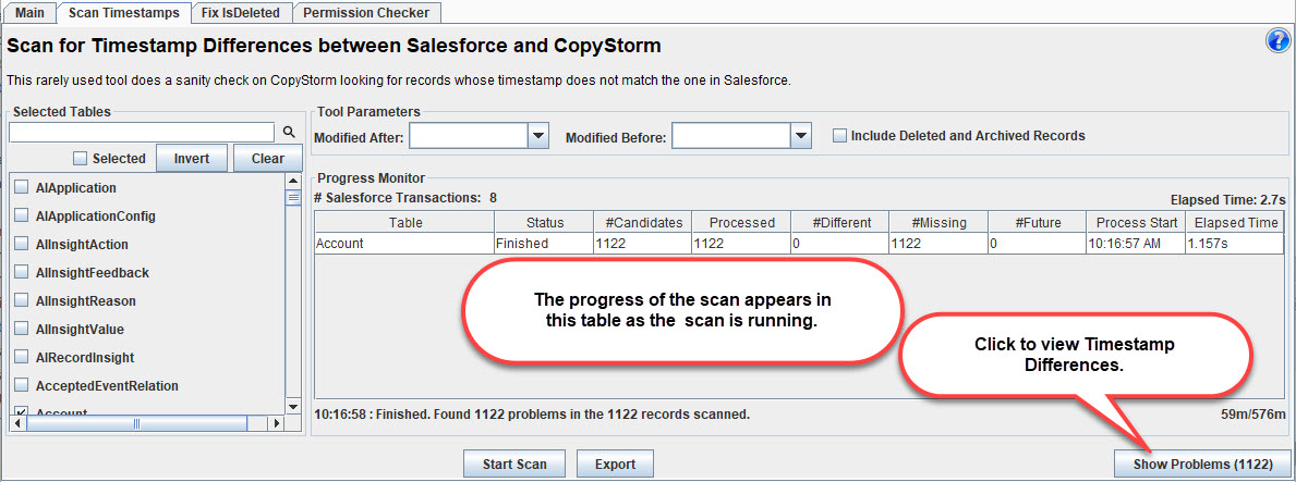 Scan Timestamps