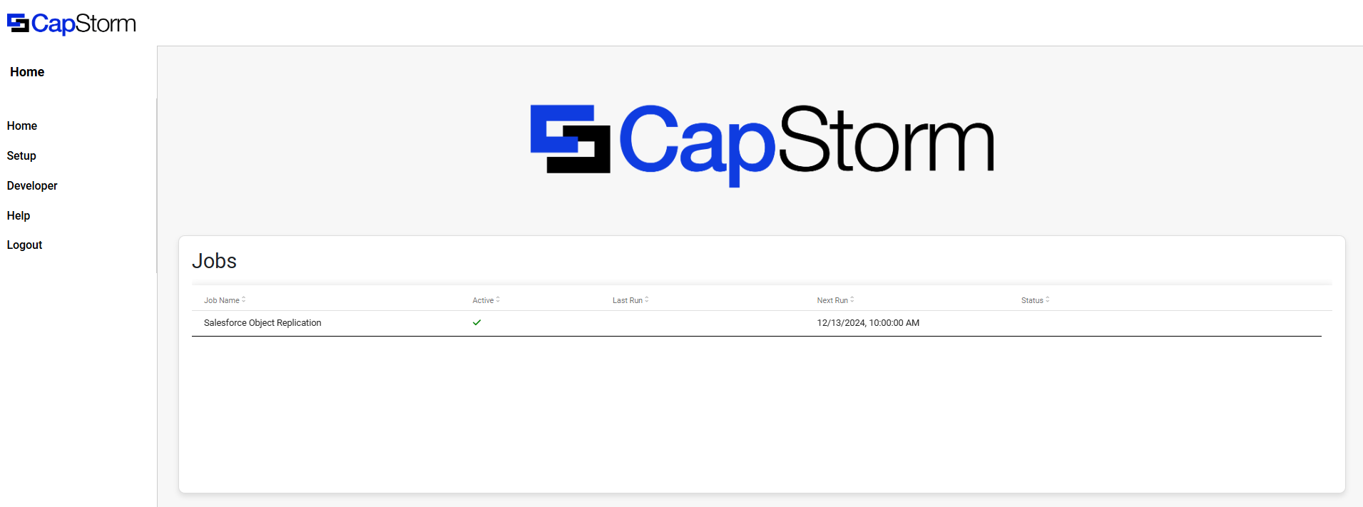 Snowpark Home Page – After Saving Setup Page