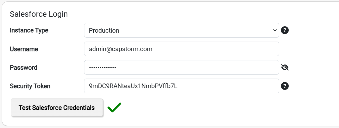 Snowpark Setup Page – Salesforce Login Successful