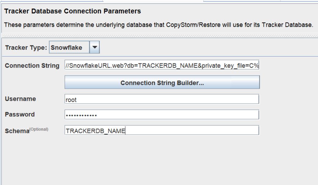 Snowflake Tracker params