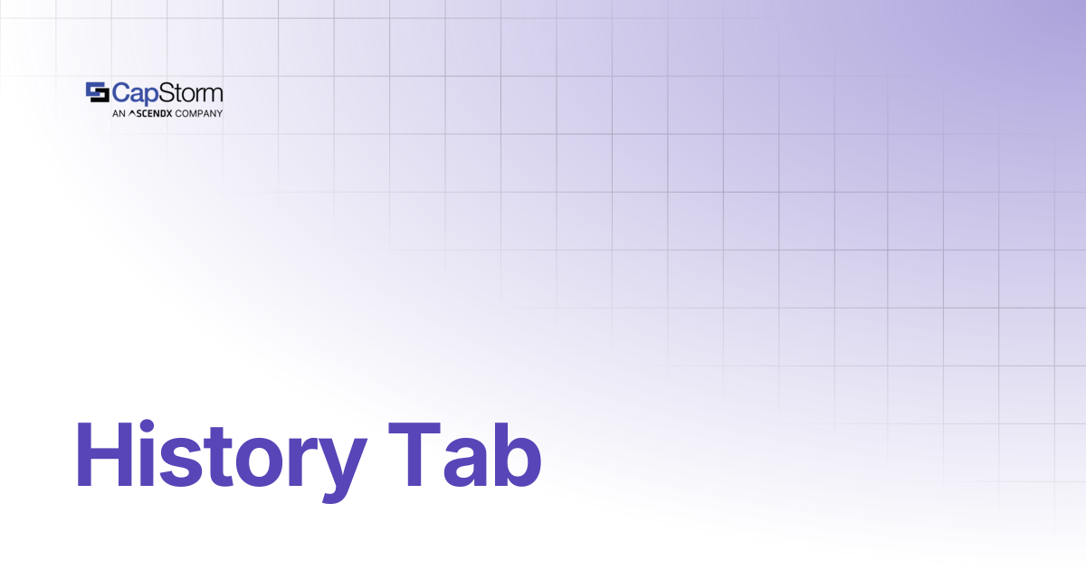 History Tab | Capstorm Learn