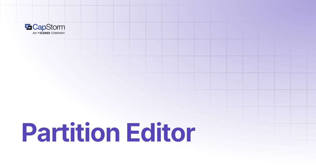 Partition Editor | Capstorm Learn