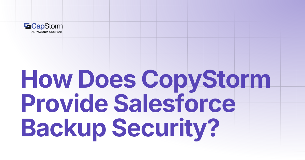 How Does CopyStorm Provide Salesforce Backup Security? | Capstorm Learn